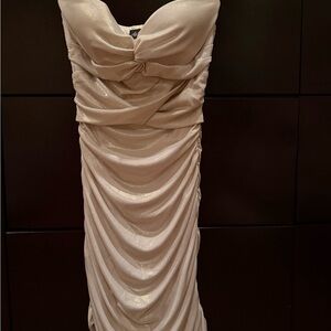 USED As U Wish Strapless Cream Dress